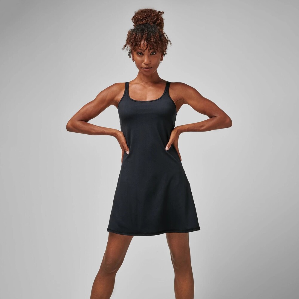 Greatness Wins Kissing Straps Women's Size XS Black Jersey Knit Tank Dress
